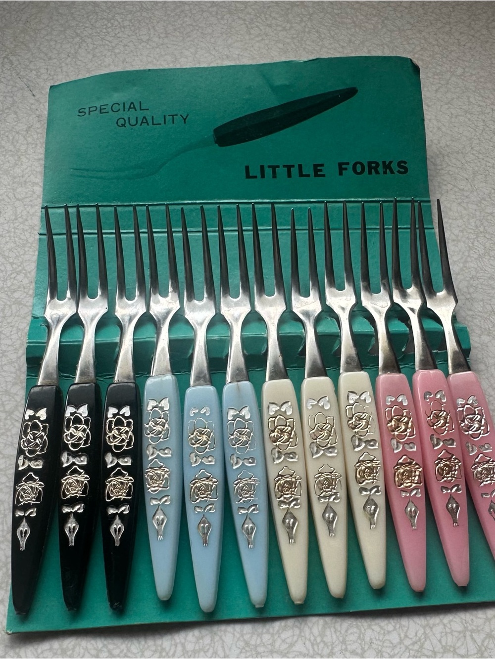 Vintage Cocktail Fork Set - Made in Japan - MCM- Original Packaging